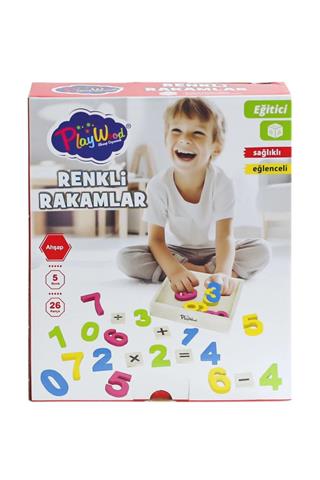 ONY Kutuda 26 Parça Ahşap Kasalı Renkli Rakamlar
